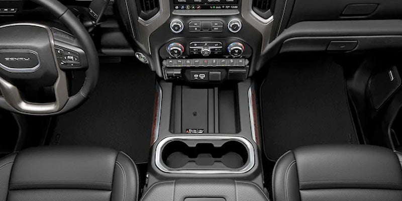 Truck center console layout