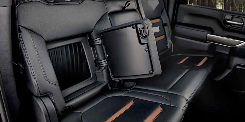 Sierra rear seat storage