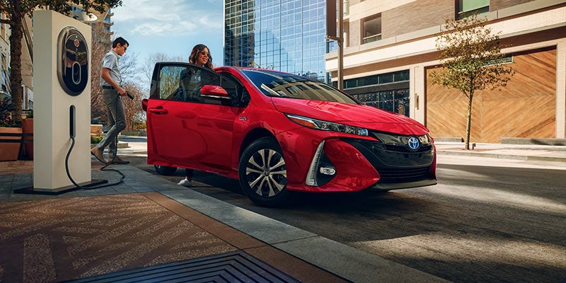 Red 2022 Toyota Prius Prime Charging in Rockville, MD